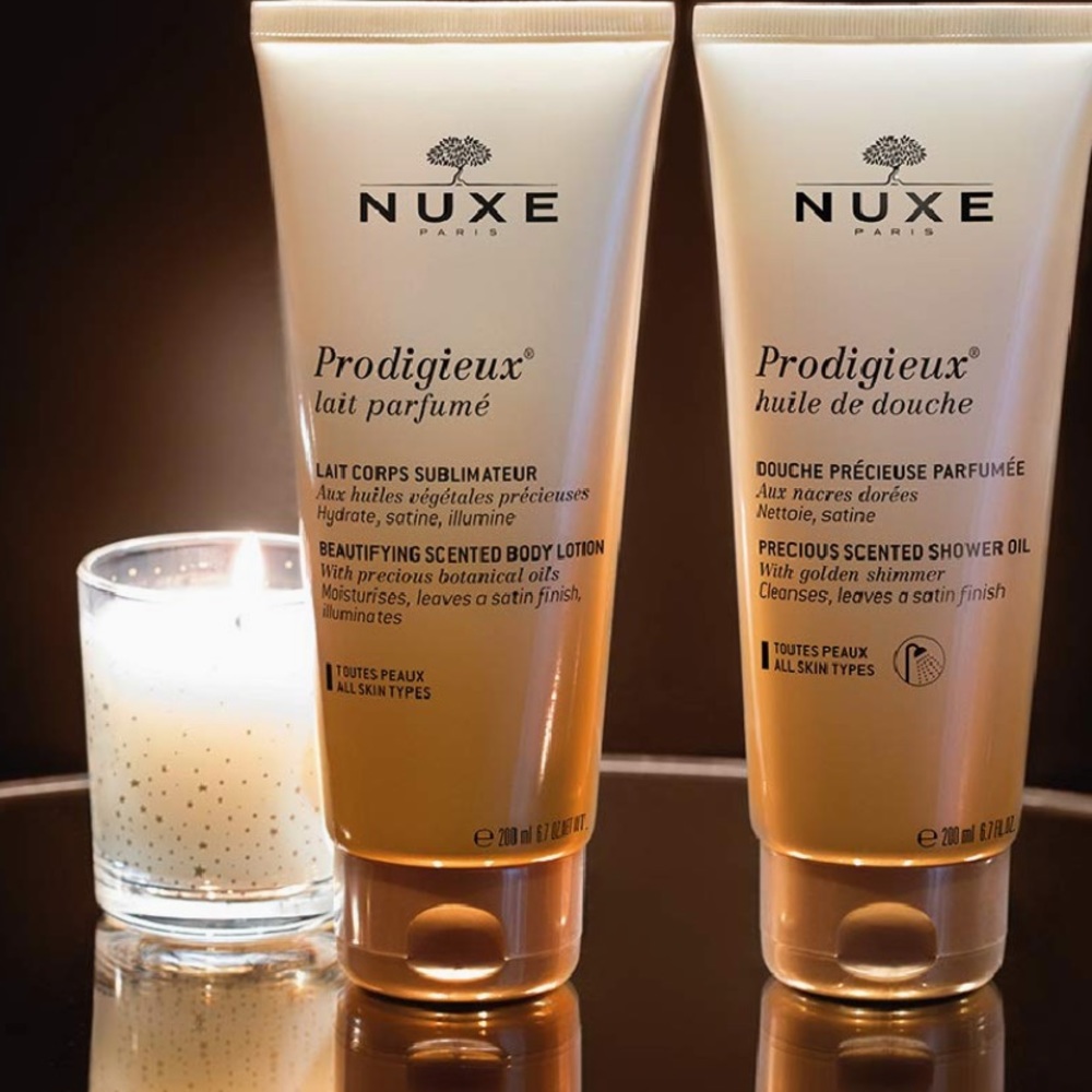 NUXE Paris Scented Shower Gel & Body Lotion 30 ml Travel Size ** NEW**